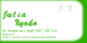 julia nyoko business card